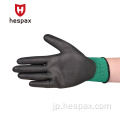 Hespax高品質のPUパーム13Gナイロングローブ